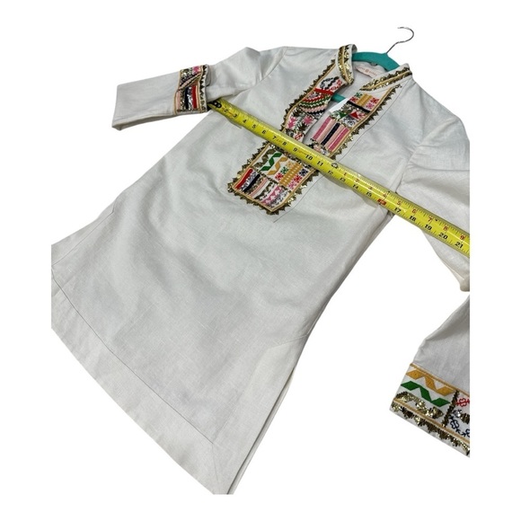 TORY BURCH Mandarin Embellished LS TORY TUNIC Size 0 New with Tags $450 - Picture 12 of 16